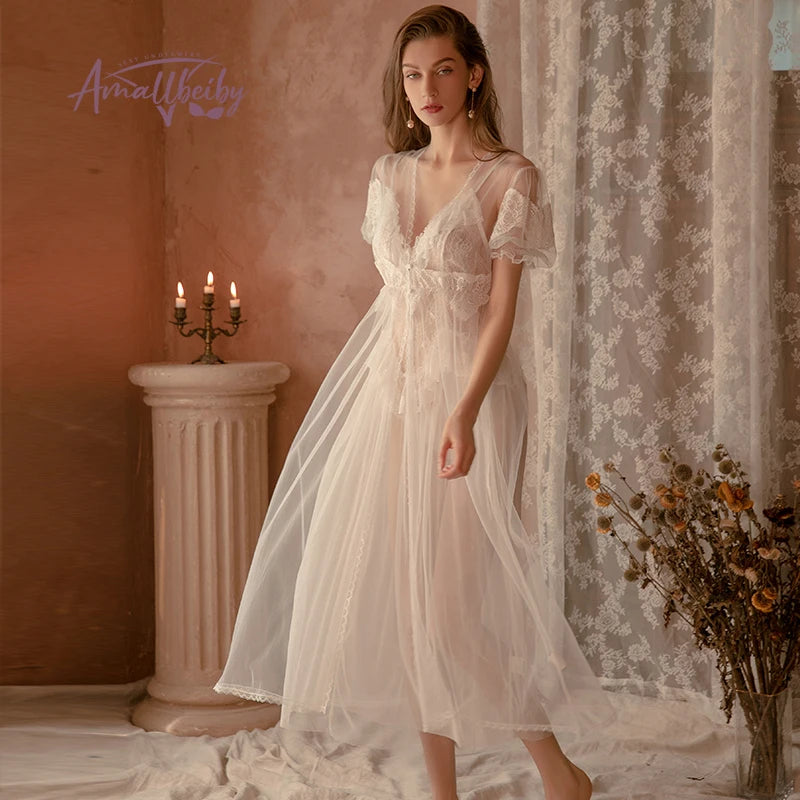 Bridal Lace Robe Set