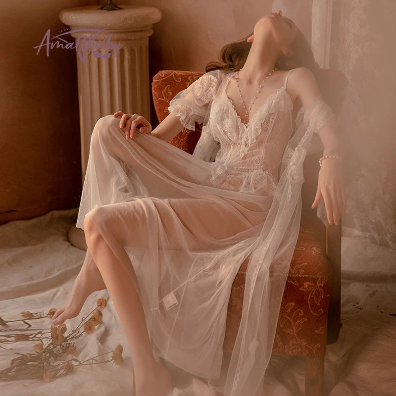 Bridal Lace Robe Set