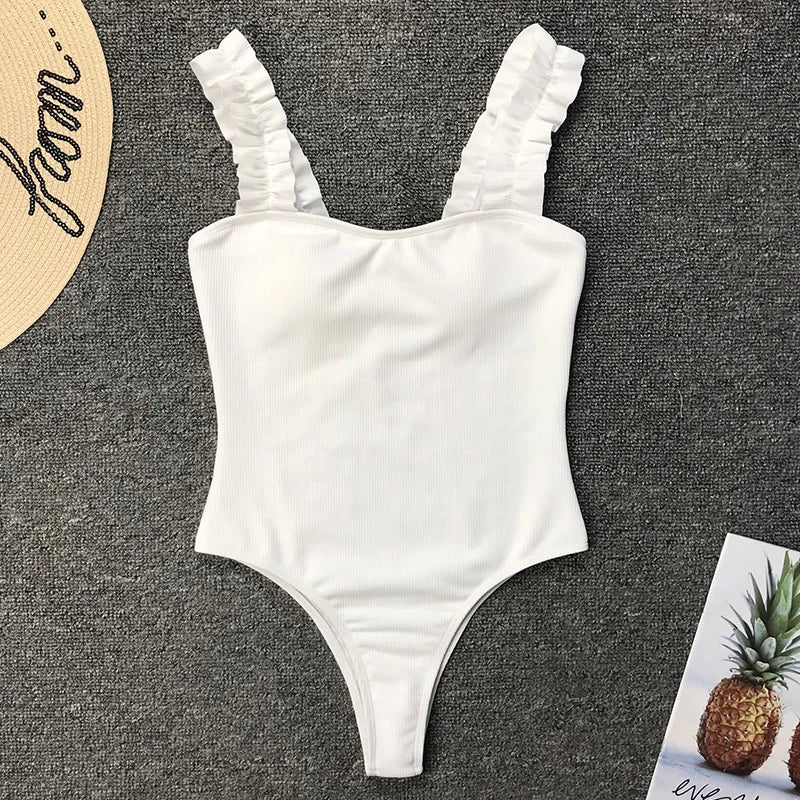 Ruffle Push-Up One-Piece Swimsuit