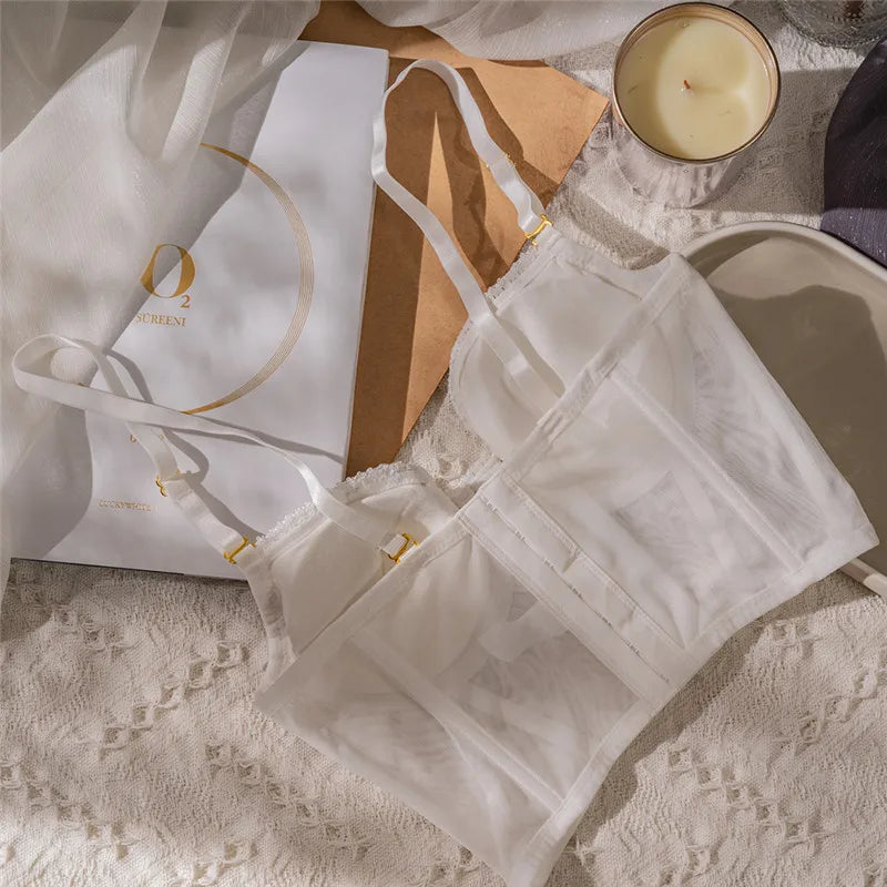 Embroidered Push Up Bra Set