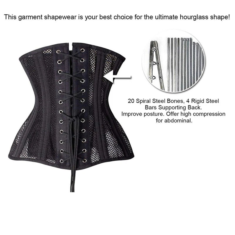 Breathable Gothic Underbust Corset