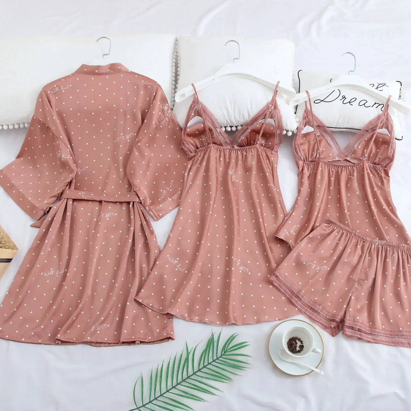 Polka Dot Wedding Robe