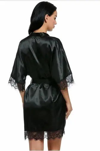 Satin Bridal Lace Robe