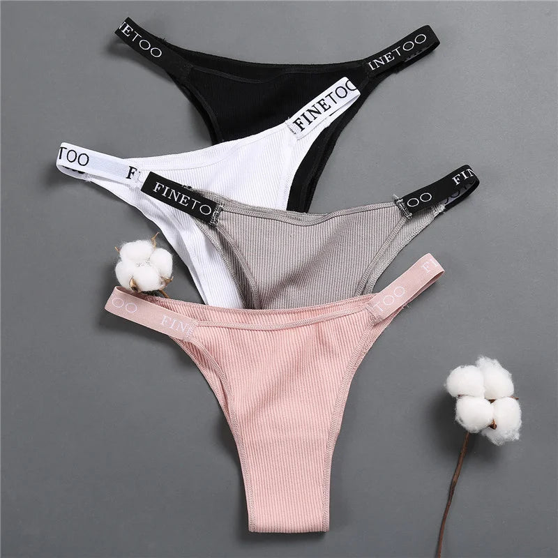 Low-Rise Cotton Letter Briefs