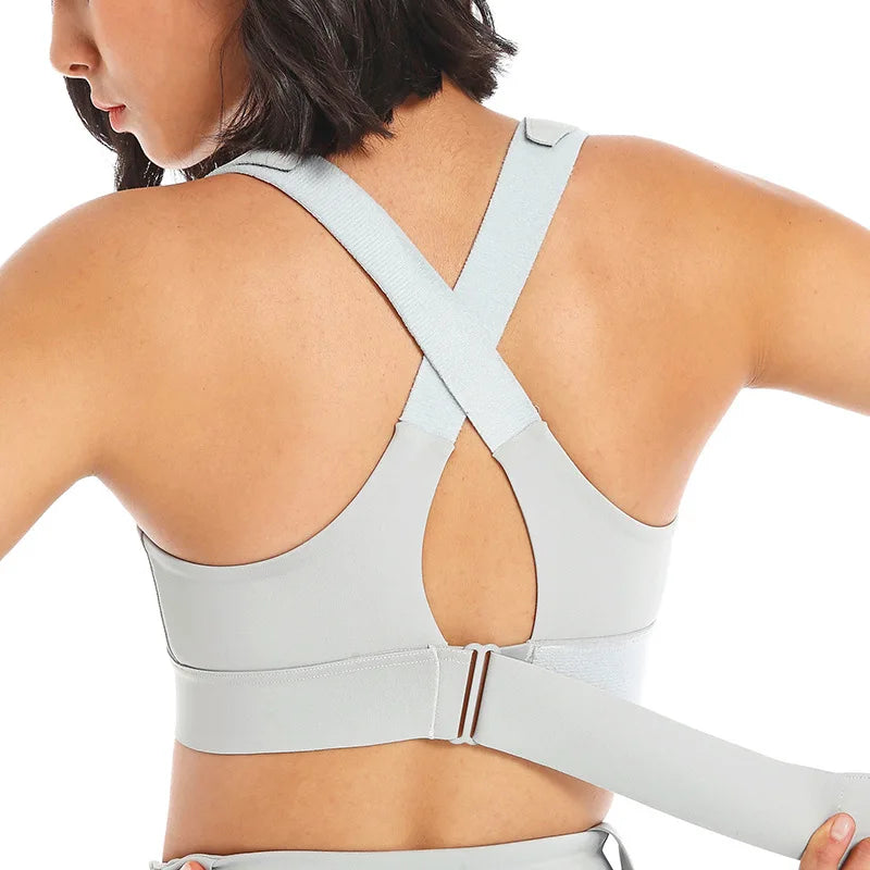 Adjustable Zip Support Sports Bra