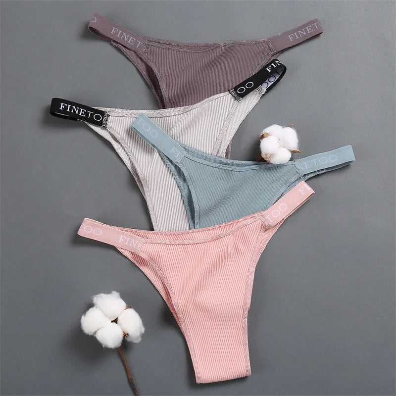 Low-Rise Cotton Letter Briefs