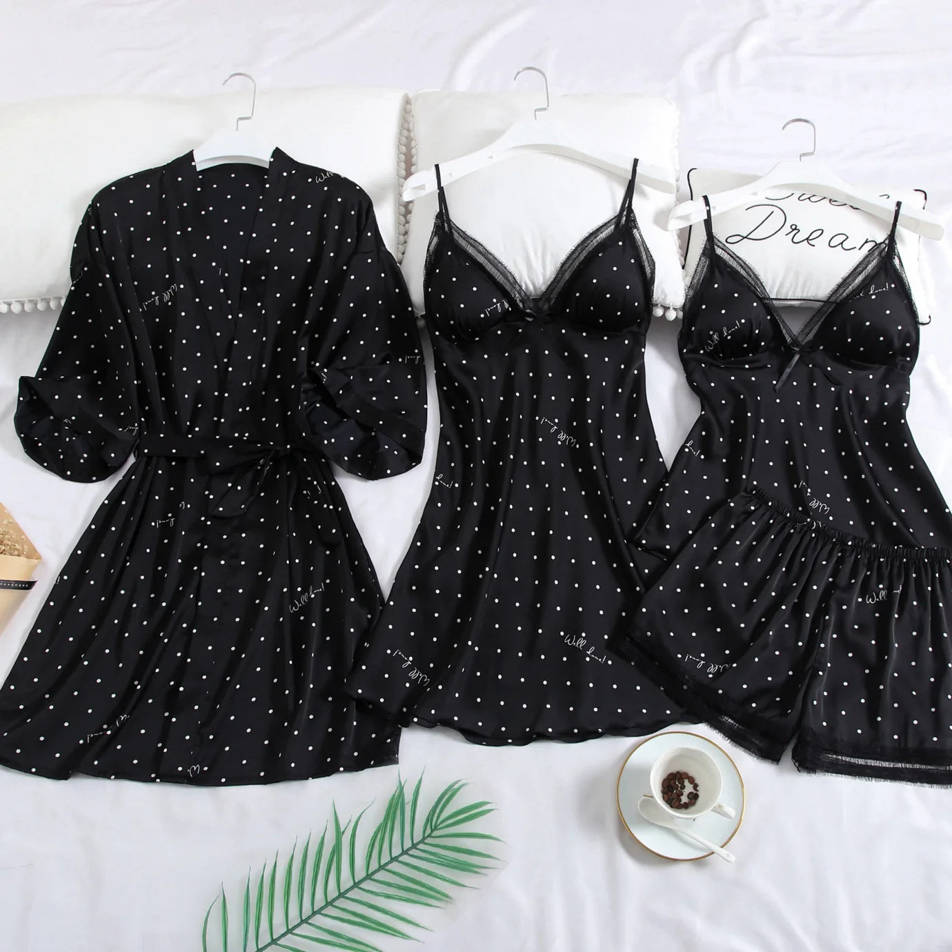 Polka Dot Wedding Robe