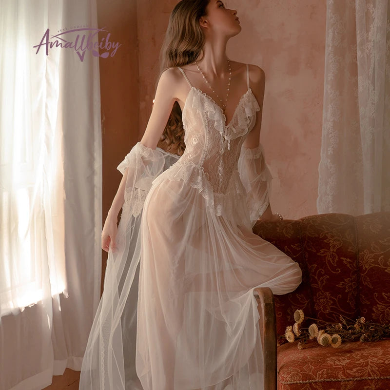 Bridal Lace Robe Set