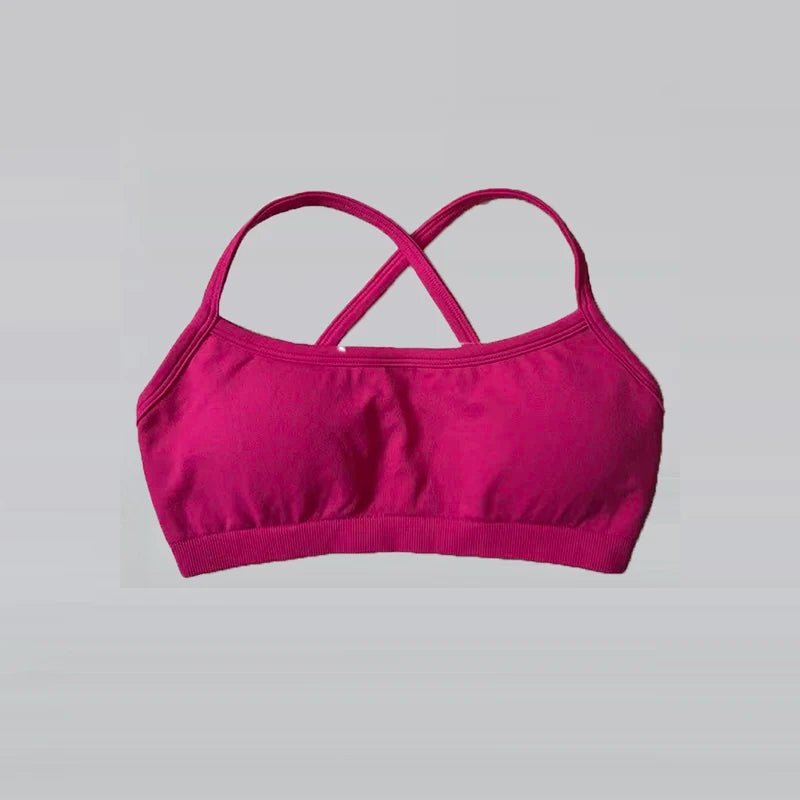 Seamless Gathered Back Sports Bra