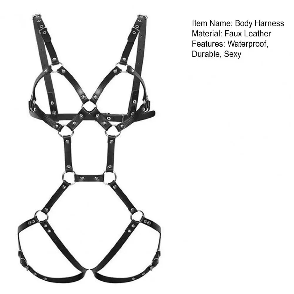 Hollow-Out Harness Garter Belt