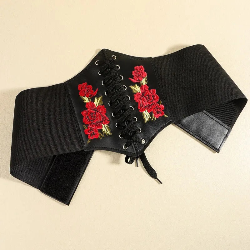 Faux Leather Corset Belt