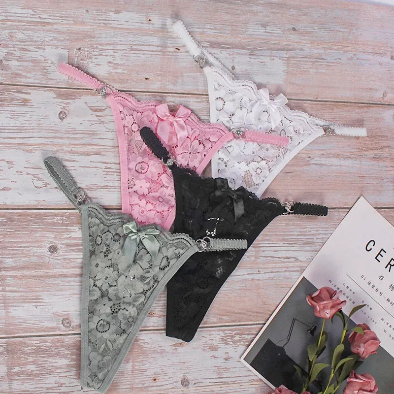 Bow Detail Lace G-String