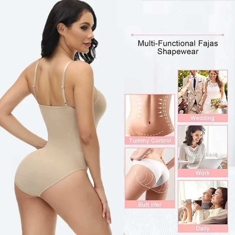 V-Neck Compression Shaping Bodysuit