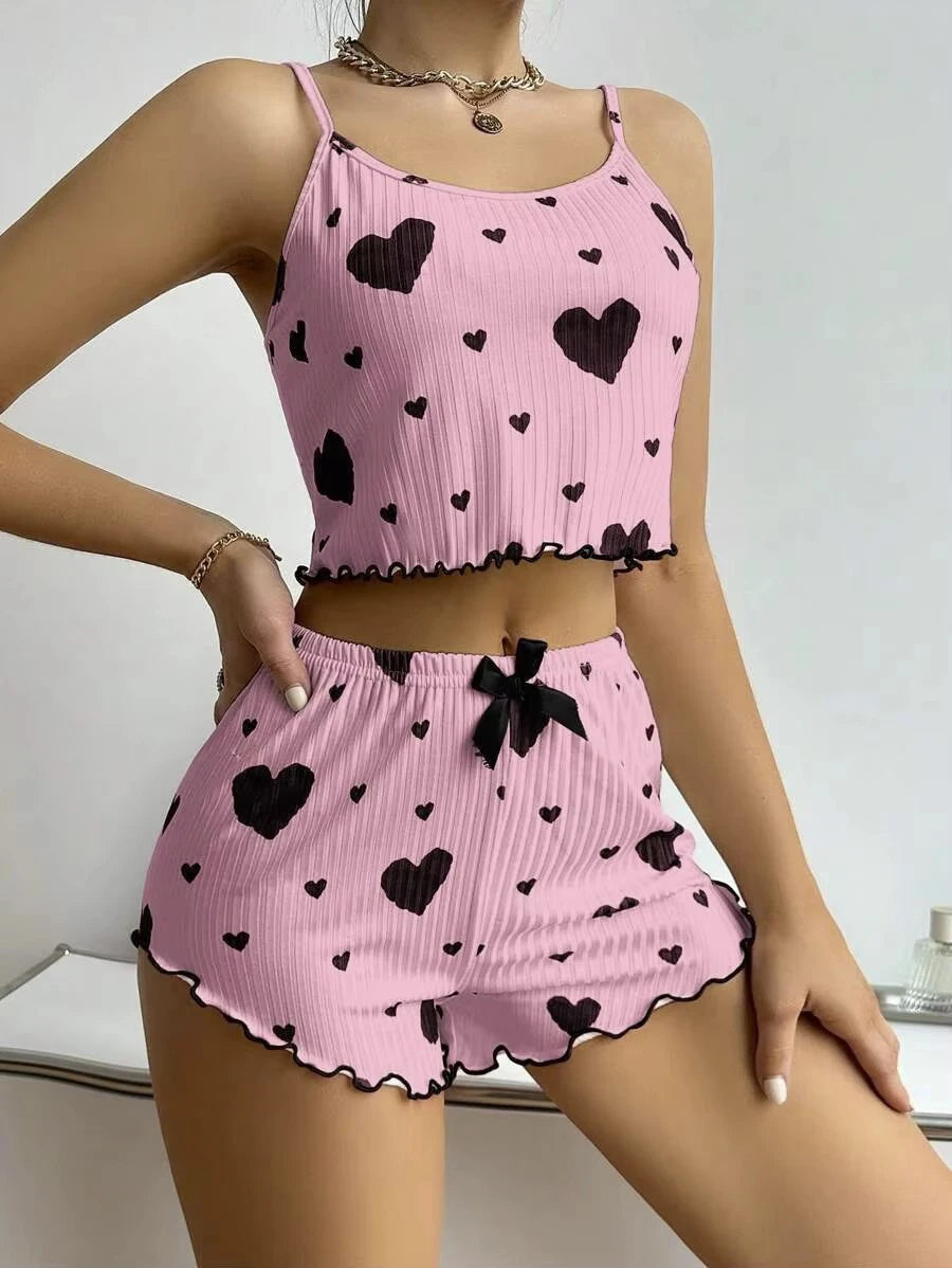 Printed Cami Shorts Set