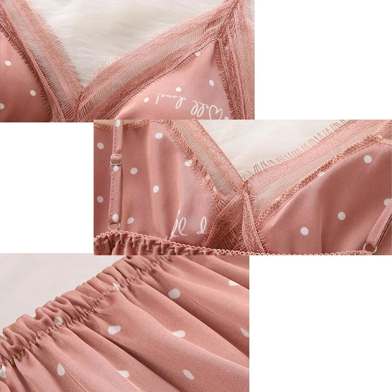 Polka Dot Wedding Robe