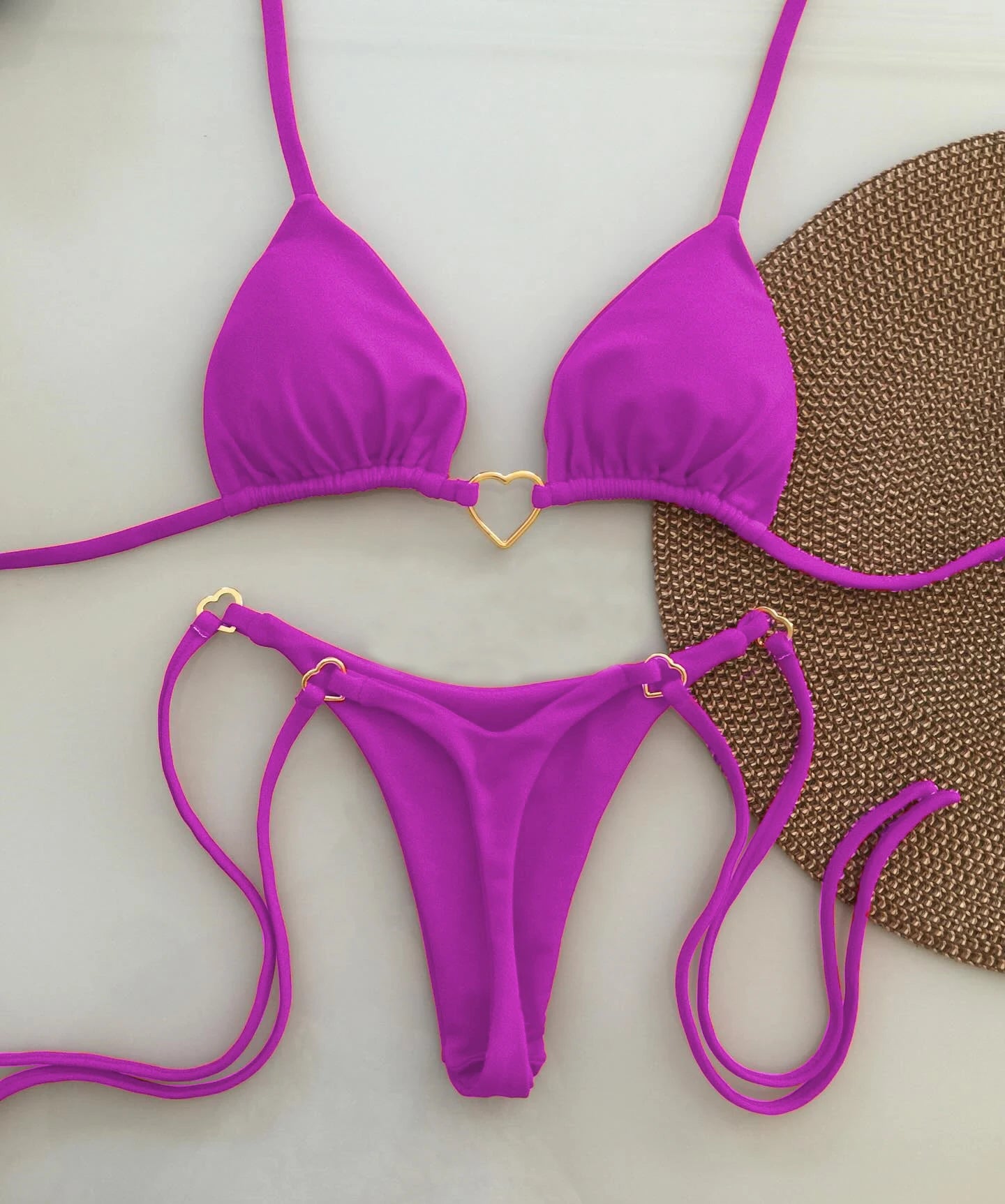 Red Strappy Low-Waist Bikini