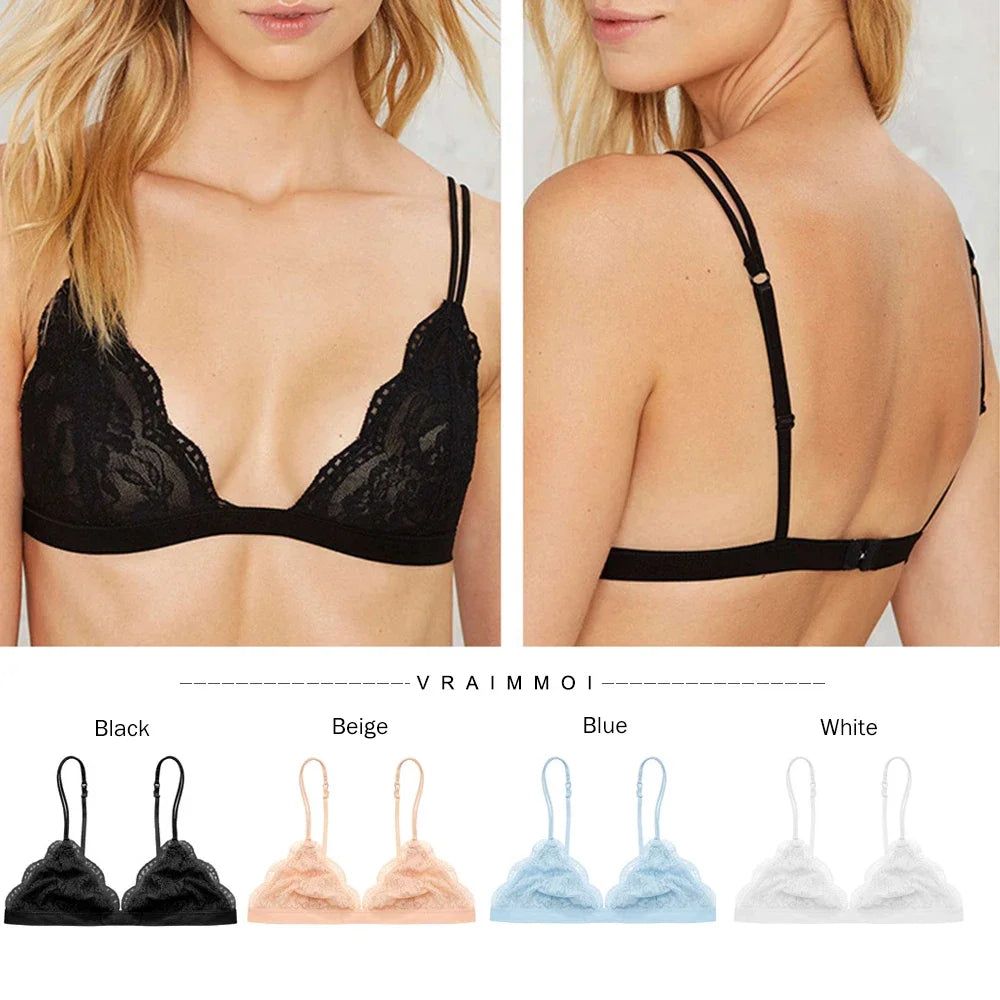 Wireless Triangle Lace Bralette