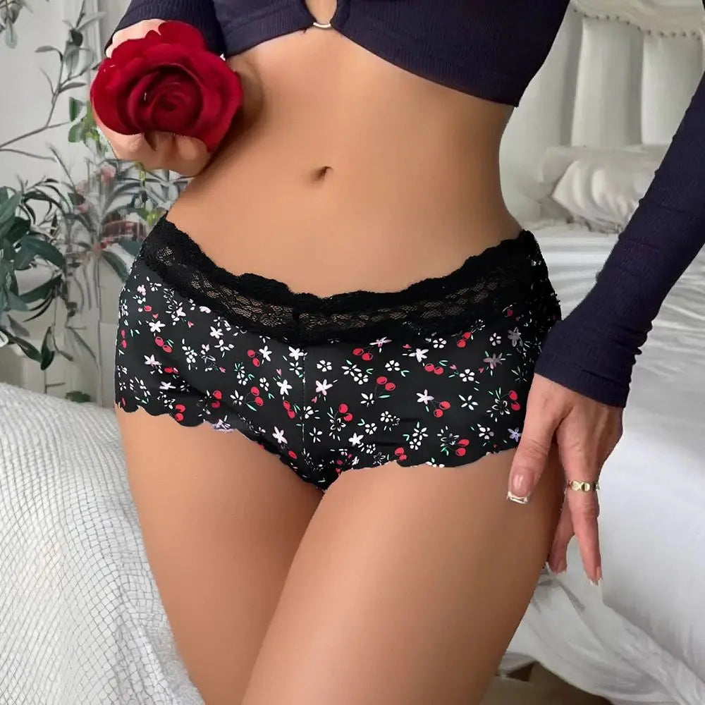 Leopard Lace Boyshort Panties