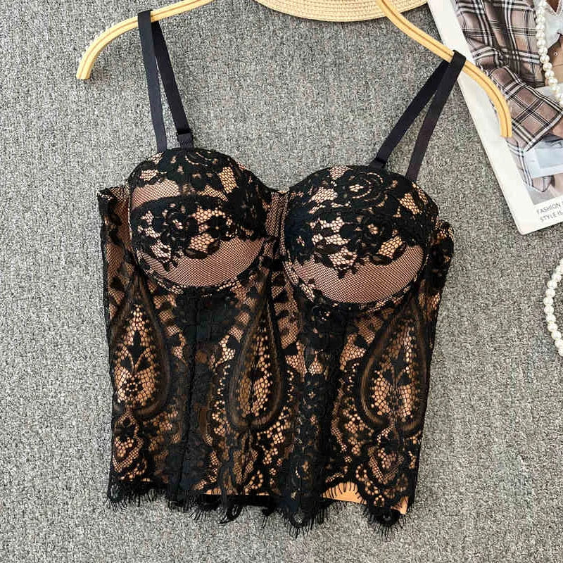 Floral Lace Bustier Top