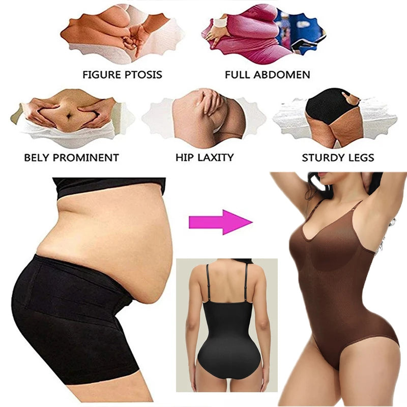 V-Neck Compression Shaping Bodysuit