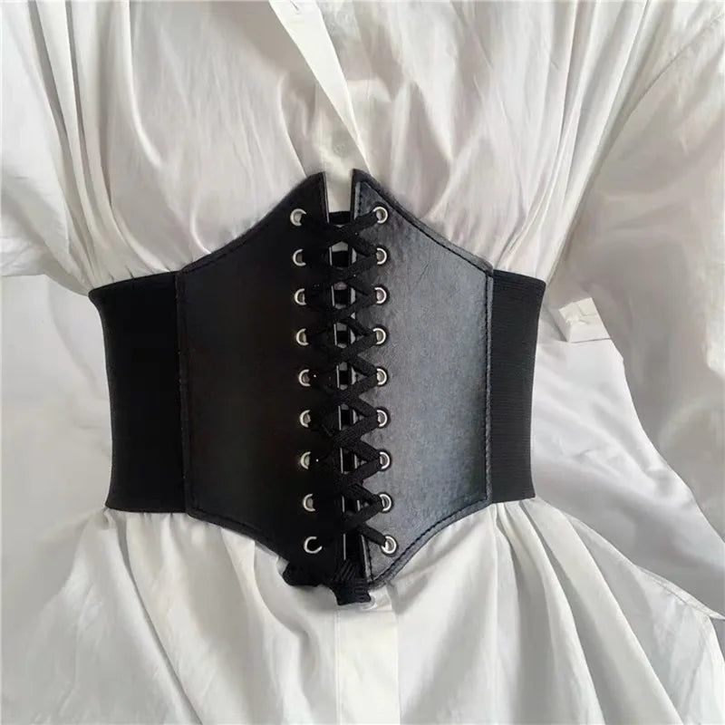 Faux Leather Corset Belt