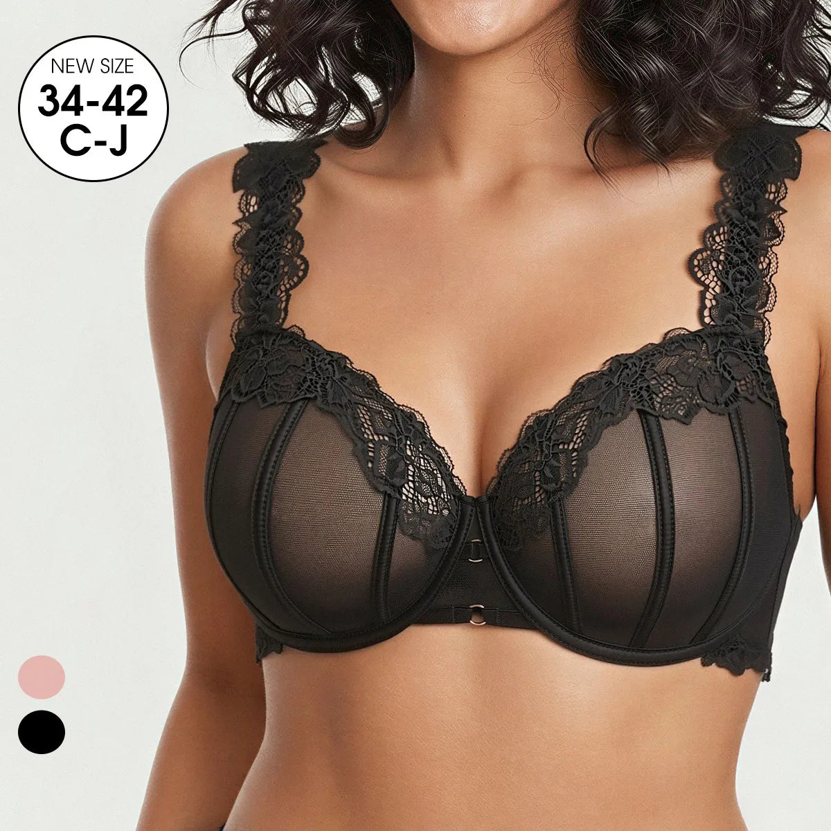 Sheer Underwire Full Cup Bra
