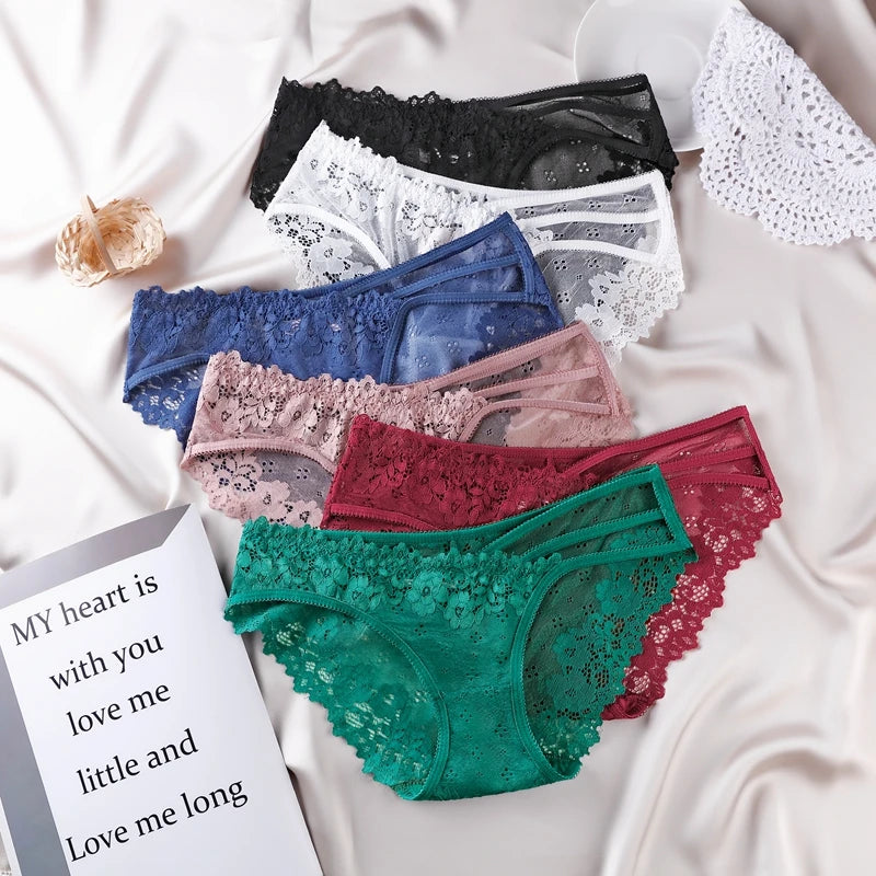 Floral Lace Low-Rise Briefs