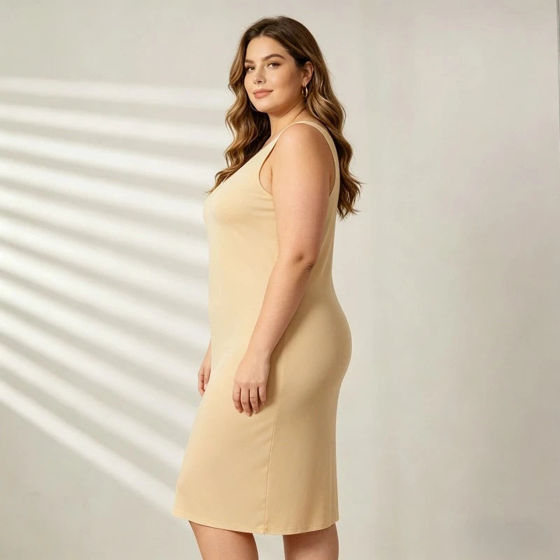 Plus Size Ice Silk Slip