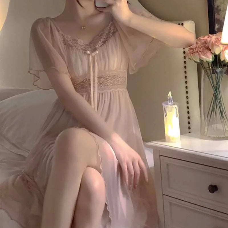 Princess Lace Nightdress Set