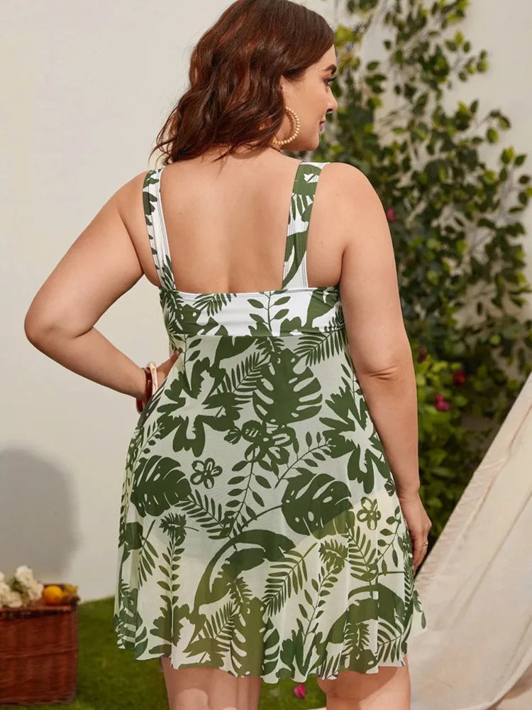 Floral Plus Size Swimdress