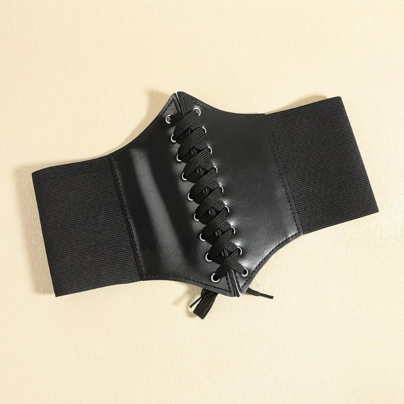 Faux Leather Corset Belt