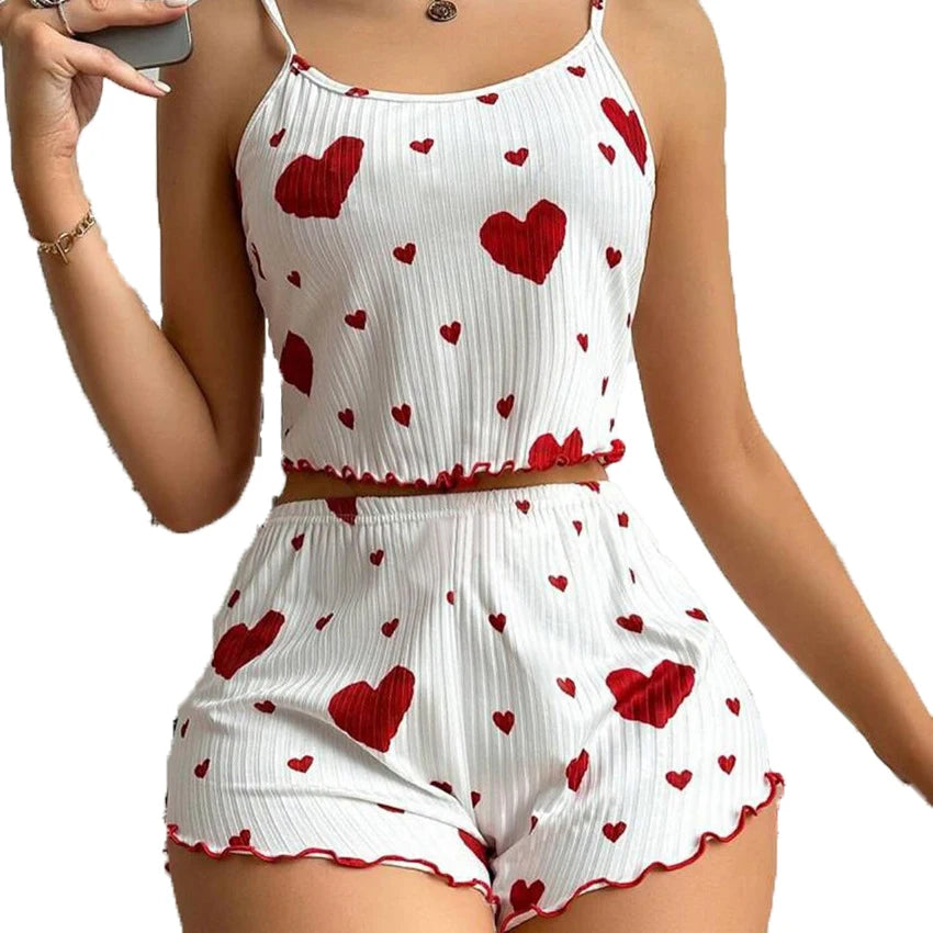 Printed Cami Shorts Set