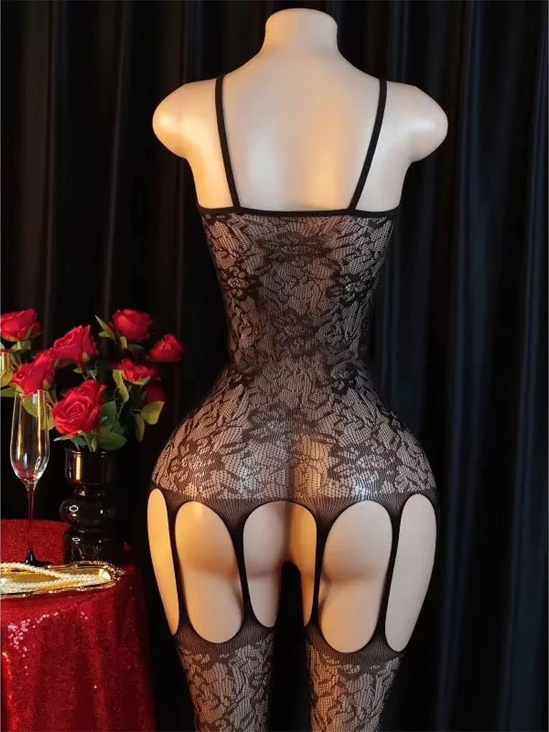 Lace Mesh Babydoll Dress