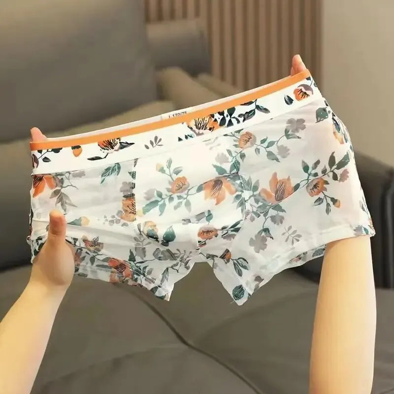 Sheer Mesh Printed Boxers