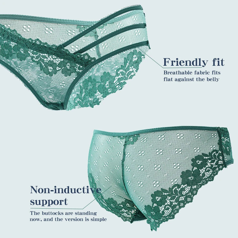 Floral Lace Low-Rise Briefs