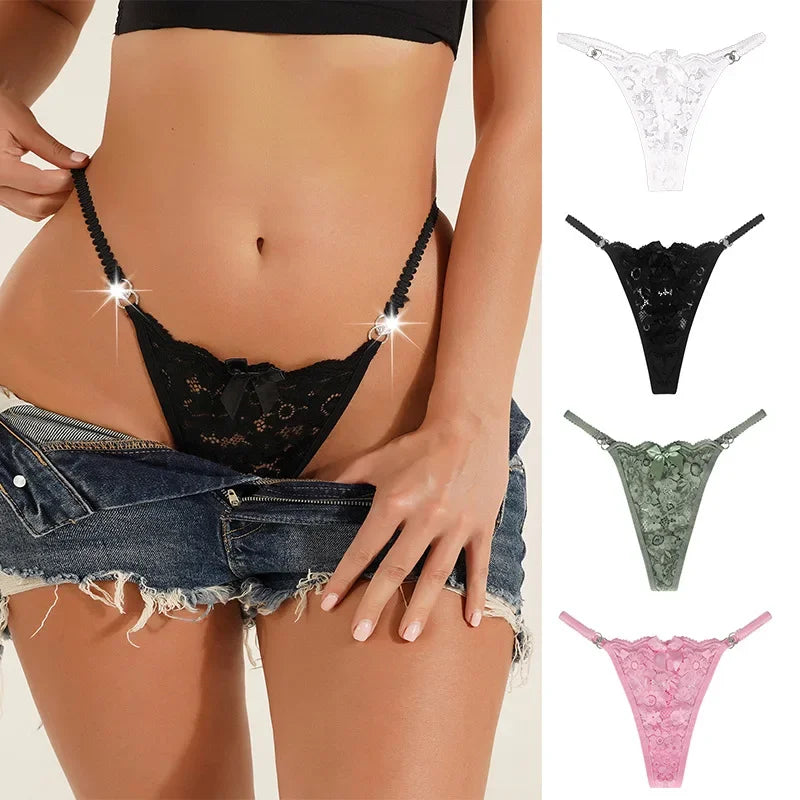 Bow Detail Lace G-String