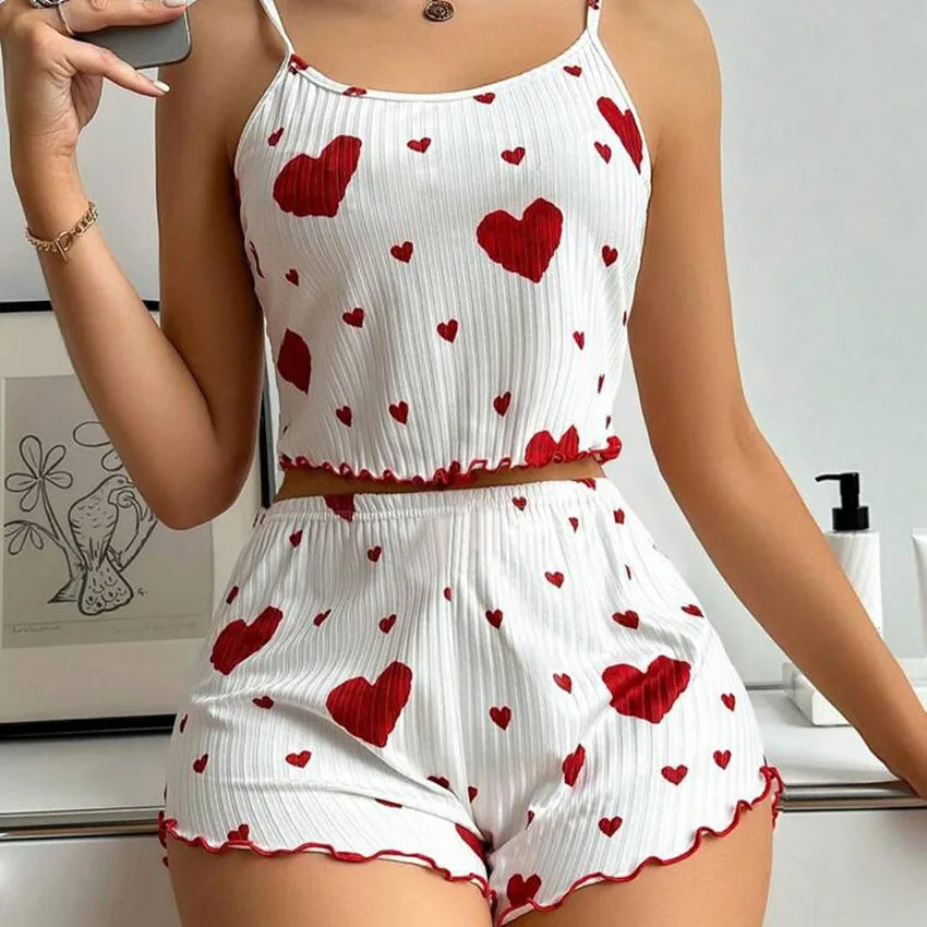 Printed Cami Shorts Set