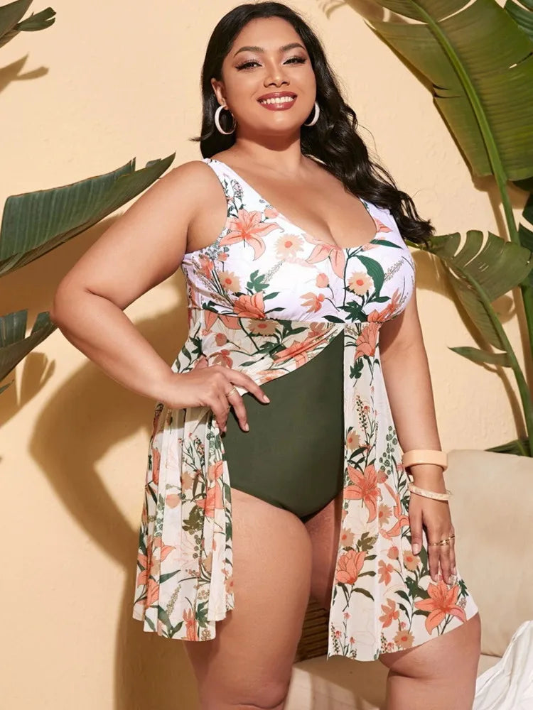 Floral Plus Size Swimdress