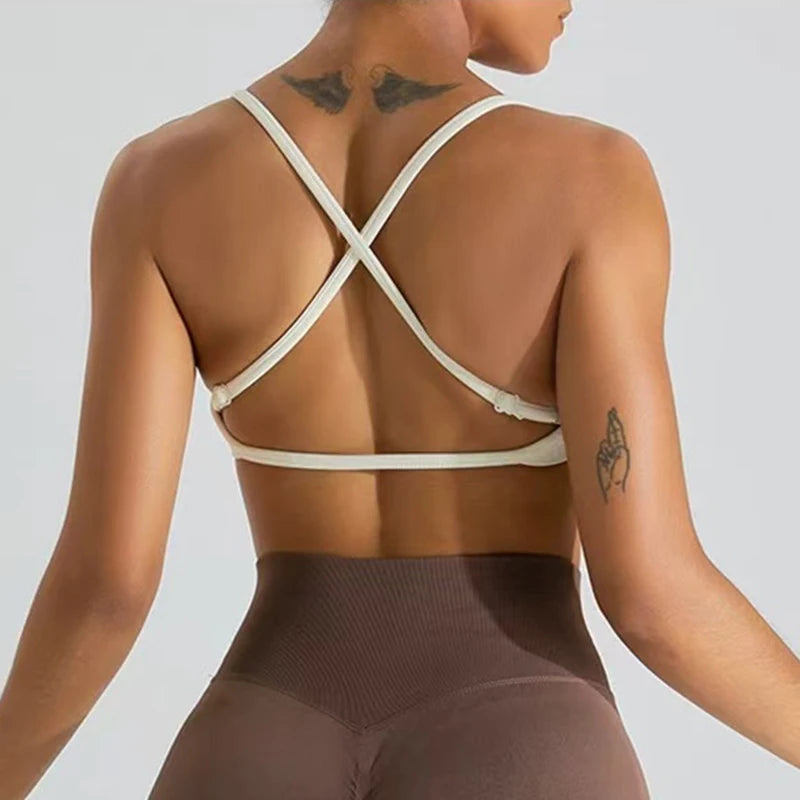 Seamless Gathered Back Sports Bra
