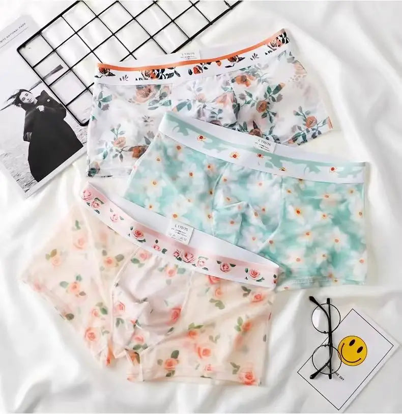 Sheer Mesh Printed Boxers