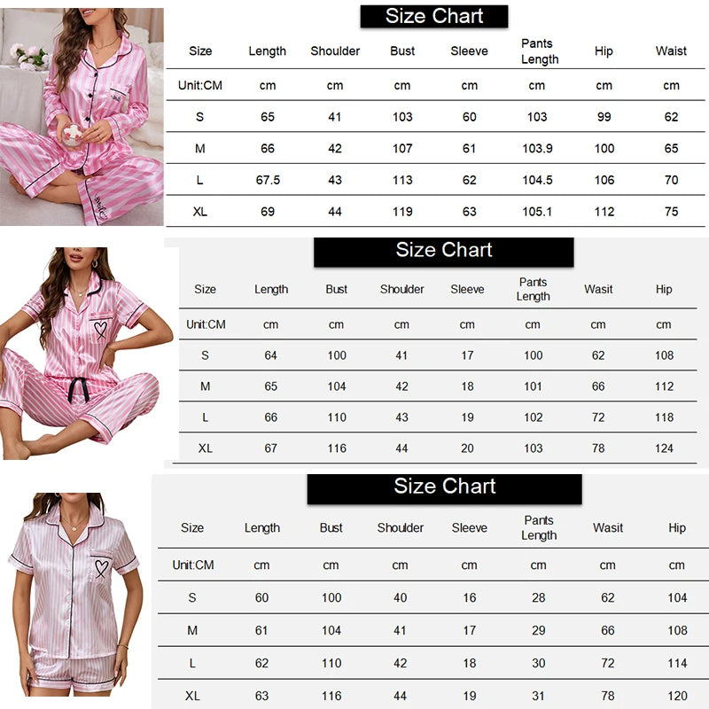 Striped Satin Pajama Set