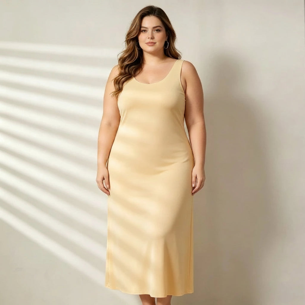 Plus Size Ice Silk Slip