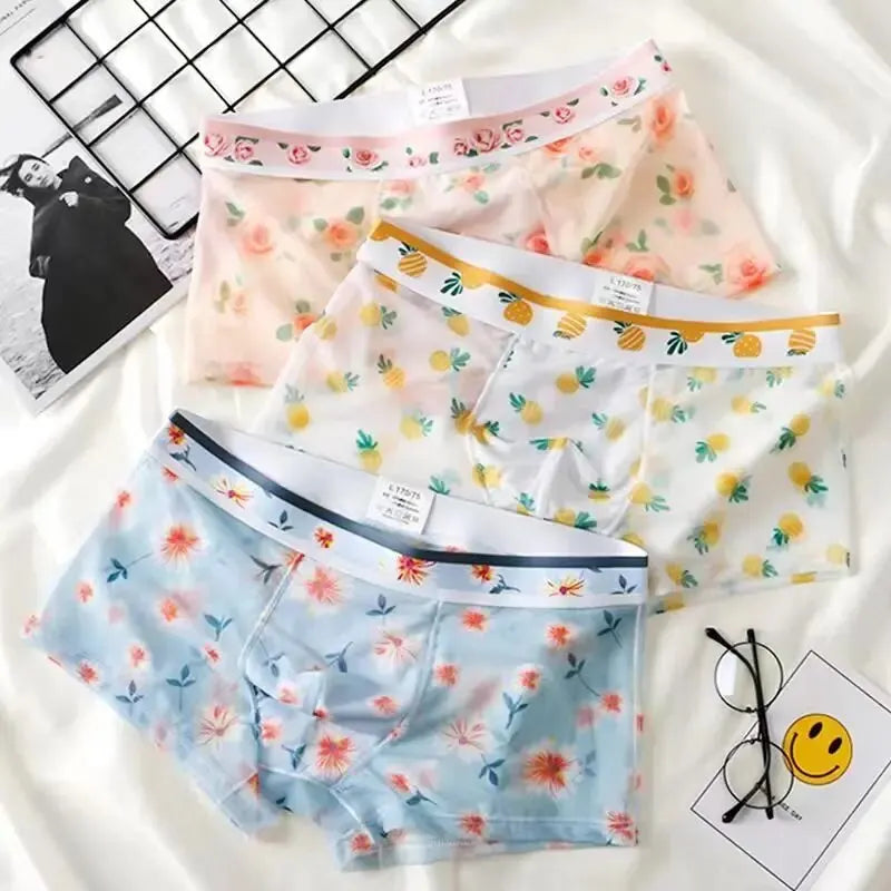 Sheer Mesh Printed Boxers