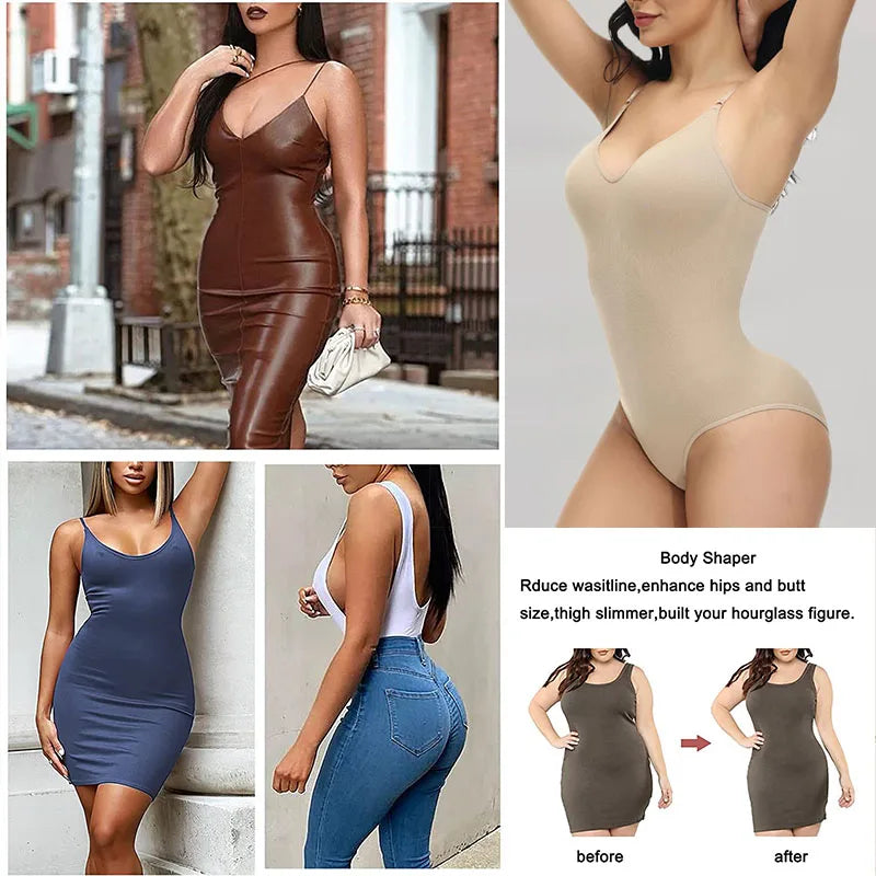 V-Neck Compression Shaping Bodysuit