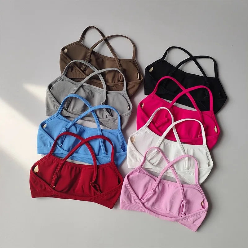 Seamless Gathered Back Sports Bra
