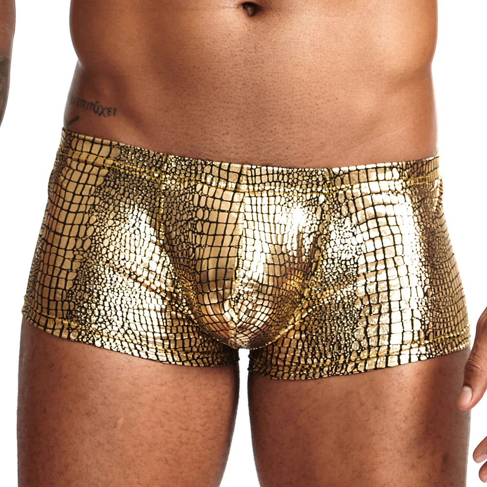 Snakeskin Low-Rise Stretch Boxers