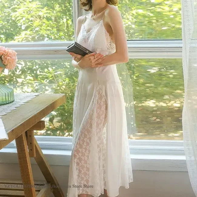 Lace Robe Nightgown Set