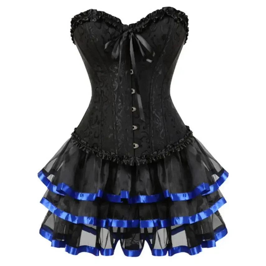 Jacquard Overbust Corset Dress