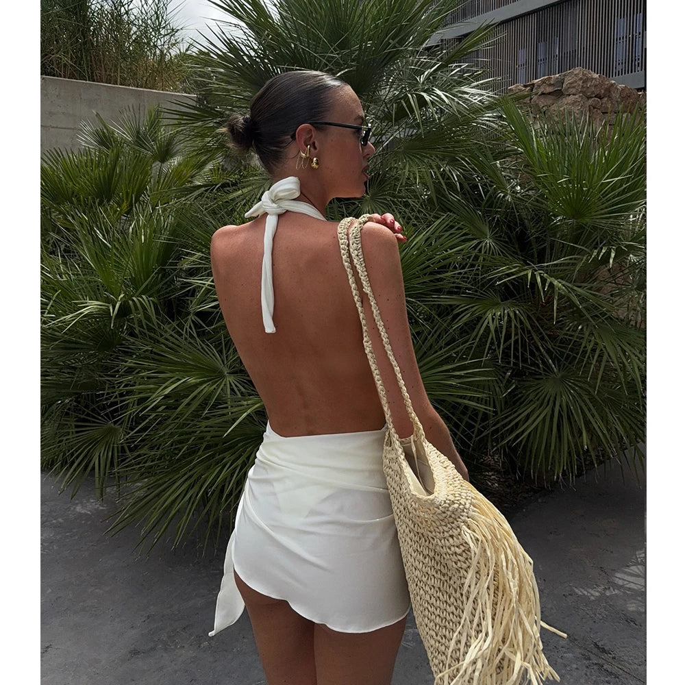Halter Bikini Sarong Set