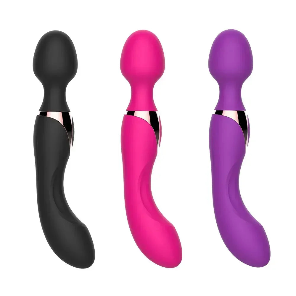 Dual-Motor Silicone Wand Vibrator